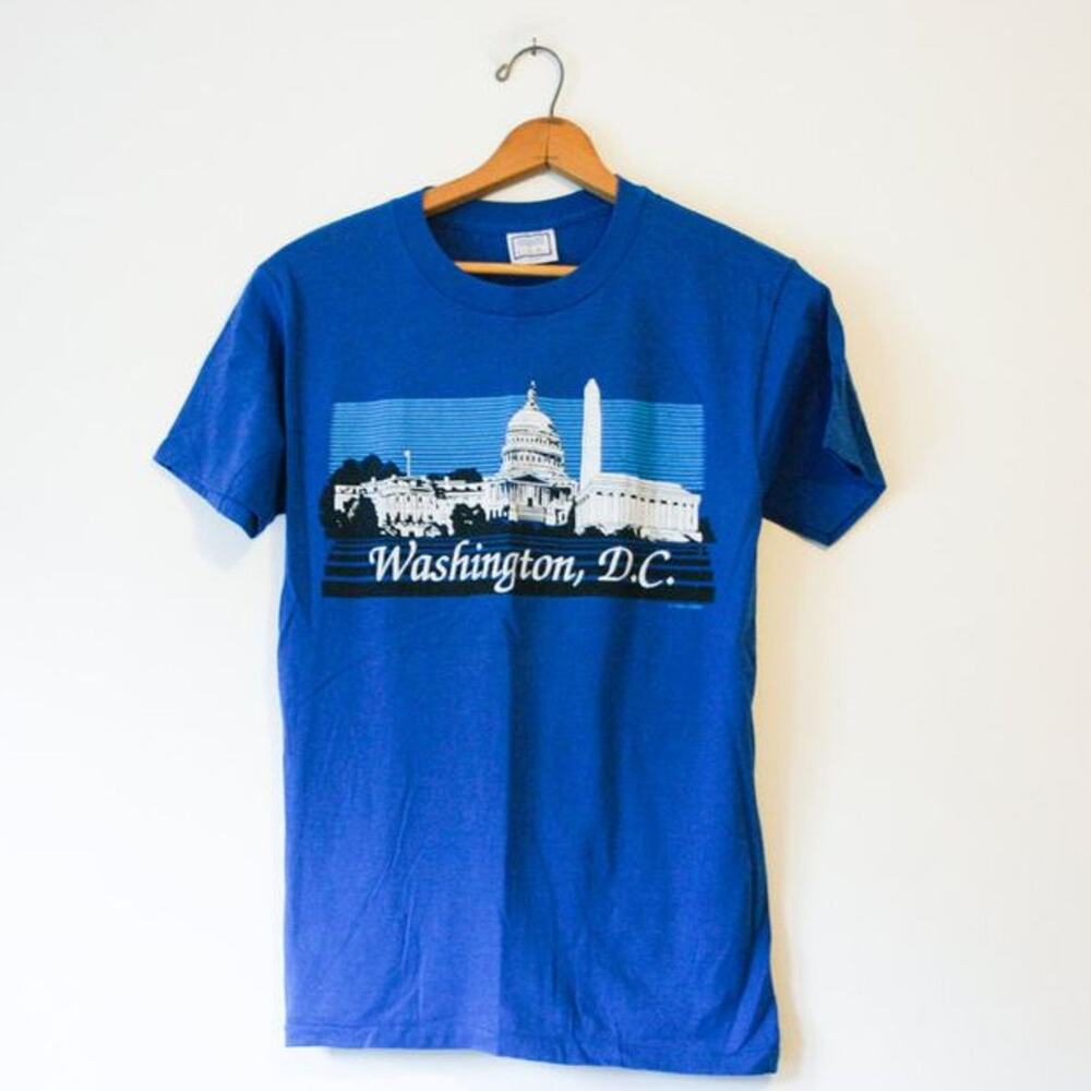 Vintage 80s Washington DC Blue Souvenir T-Shirt Men’s Large